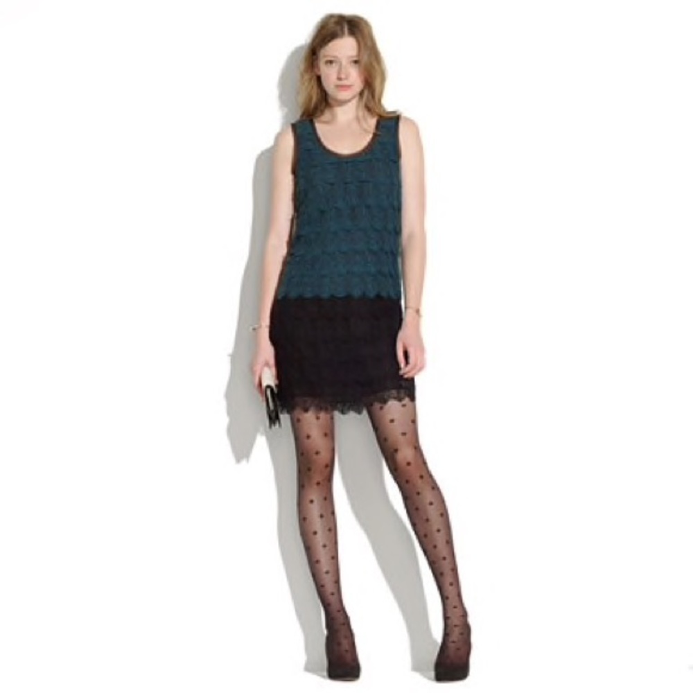 Madewell lace feather shift dress